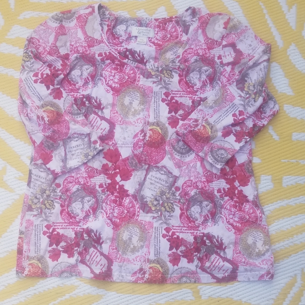 Christopher & Banks Women's size XL XLP Petite PXL Vintage Graphic top tee shirt